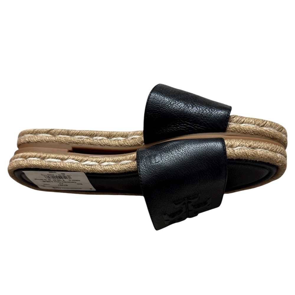Tory Burch Black Espadrille Slides - Picture 6 of 11